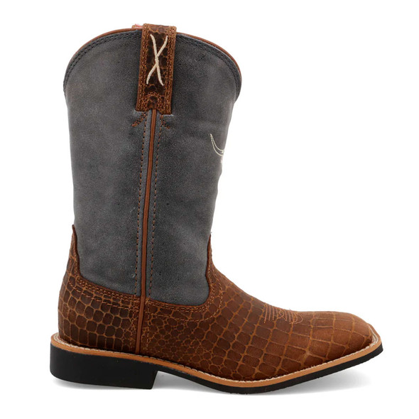 TWISTED X Kid's Top Hand Chocolate and Dusty Blue Boot (YTH0017)