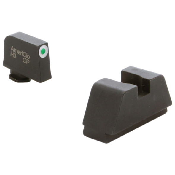 product variation AmeriGlo XL suppressor height Glock sight set with white outline tritium front image