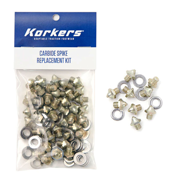 KORKERS 40 Threaded Gold Carbide Spikes with Washers (FA9030)