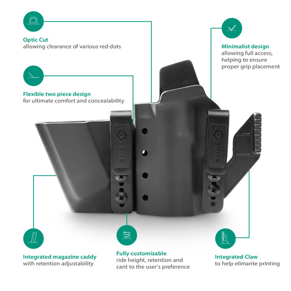 GRITR IWB Kydex EDC Right/Left Hand Gun Holster for Sig Sauer P365