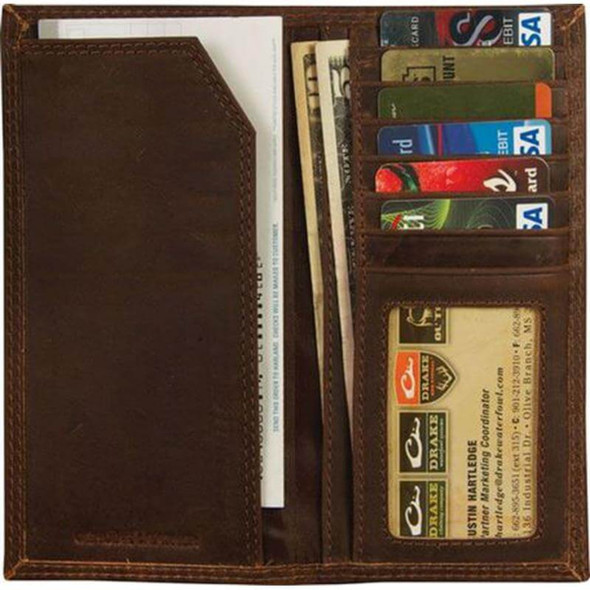 product variation DRAKE Leather Checkbook Wallet (DA7007-LEA) image
