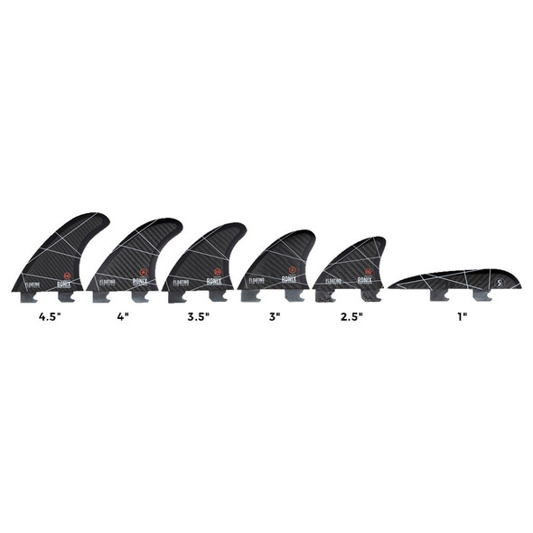 product variation RONIX 4.5in Floating Fin-S 2.0 Tool-Less Fiberglass Charcoal Center Surf Fin (219113) image