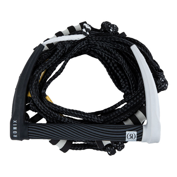 RONIX Silicone Black/White Surf Rope with Handle (226156)