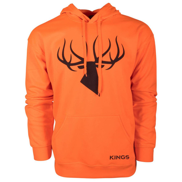 product variation KINGS CAMO Blaze Orange-Desert Shadow Poly Logo Hoodie (KBZ415-BZ/DS) image