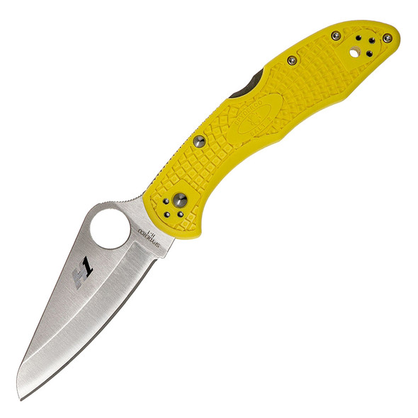 SPYDERCO Salt 2 3in PlainEdge Blade/FRN Yellow Folding Knife (C88PYL2)