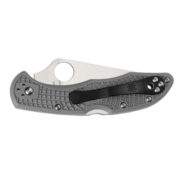 SPYDERCO Delica 4 Lightweight FRN Gray Flat Ground Folding Knife (C11FPGY)