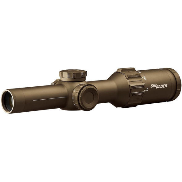 SIG SAUER Tango6T 1-6x24mm 30mm FL-6 Hellfire Illuminated Reticle FDE Riflescope (SOT61230)