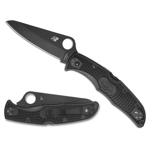 SPYDERCO Pacific Salt 2 3.78in H-2 Black Plain Blade Black FRN Handle Folding Knife (C91PBBK2)