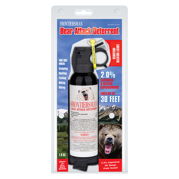 SABRE Frontiersman Bear Attack Deterrent 7.9 Oz With Chest Holster 14 Lbs (FBAD-05)