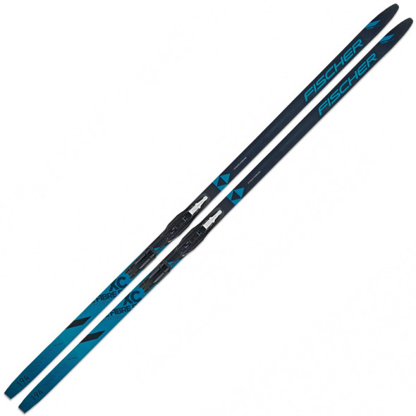 FISCHER Fibre Step Nordic Fitness Black/Blue 196 Skis With Tour Step-In IFP Black/White XC Binding