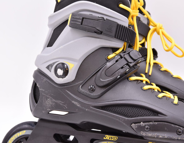 Open Box (Signs of Use. Scratches.): ROLLERBLADE Rb 110, Color: Black/Saffron Yellow, Size: 8 (07061300S25-8_2)