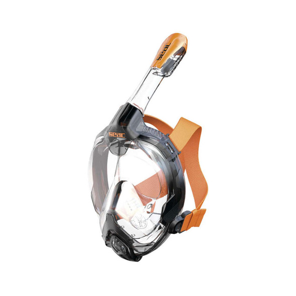 SEAC Libera Black/Orange L/XL Full Face Mask with Antifog 15ml Bio Gel (1700005001523A+1110099000000A)