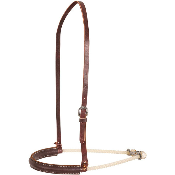 MARTIN SADDLERY Single Rope Chocolate Noseband with Harness Cover (NB100CH2)