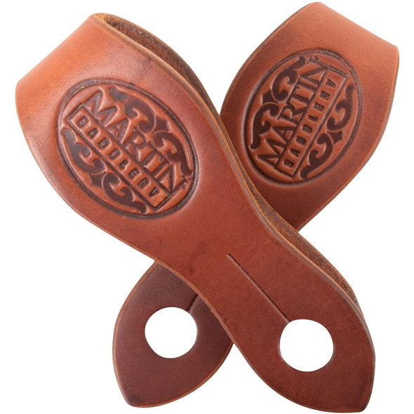 MARTIN SADDLERY Skirting Leather Chestnut Medium Slobber Straps (SLOBBERCSSM)