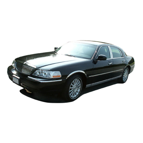 product variation QAA Fits Lincoln Town Car 1998-2011 4 piece Stainless Steel Pillar Post Trim (PP38680) image