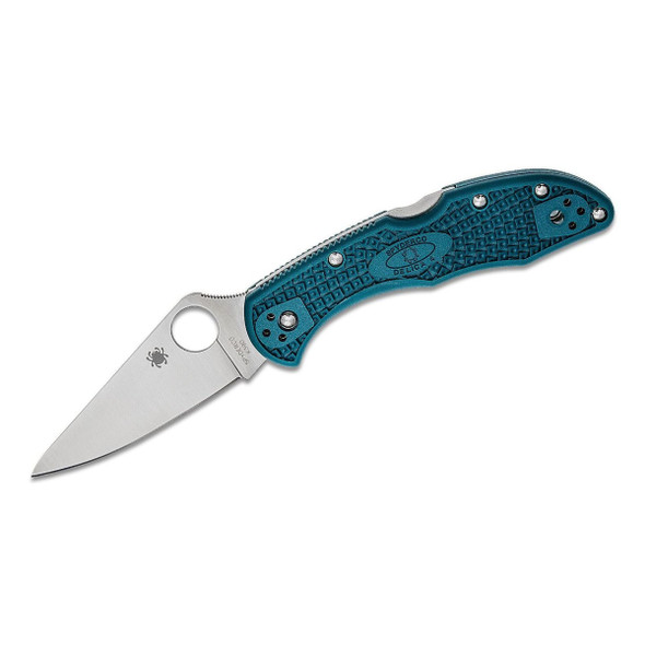 SPYDERCO Delica 4 Lightweight Blue Folding Knife (C11FPK390)