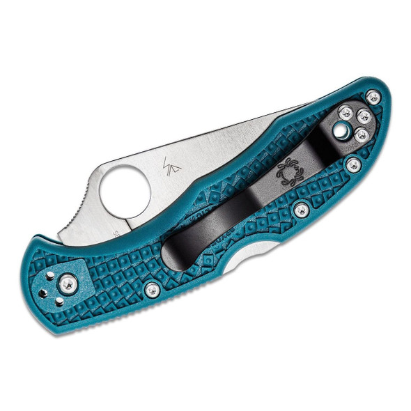 SPYDERCO Delica 4 Lightweight Blue Folding Knife (C11FPK390)