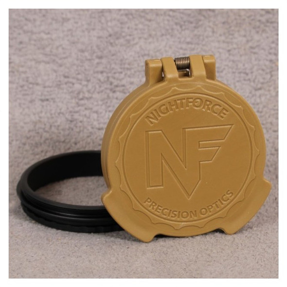 product variation NIGHTFORCE Dark Earth 56mm Objective Flip-Up Lens Caps for ATACR, BEAST, NXS, SHV (A723) image