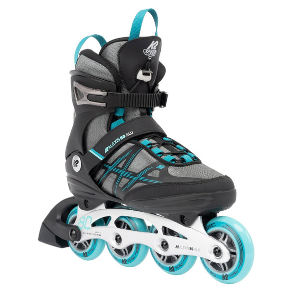 product variation K2 SKATE Womens Alexis 80 Alu Gray/Cyan Skate (I220201601) image