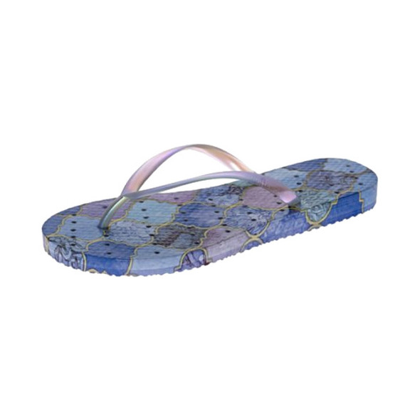 SHOWAFLOPS Womens Moroccan Multi/Purple Flip-Flops (7073)