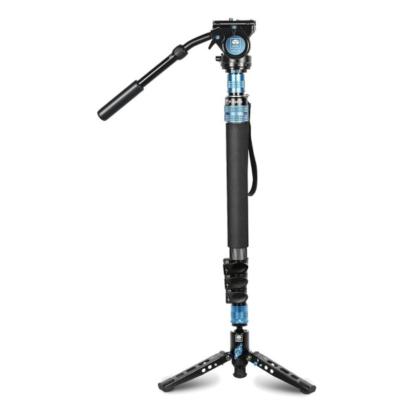 SIRUI P424FS 4 Sections Carbon Fiber 360 Panning Monopod With VH-10 Fluid Video Head