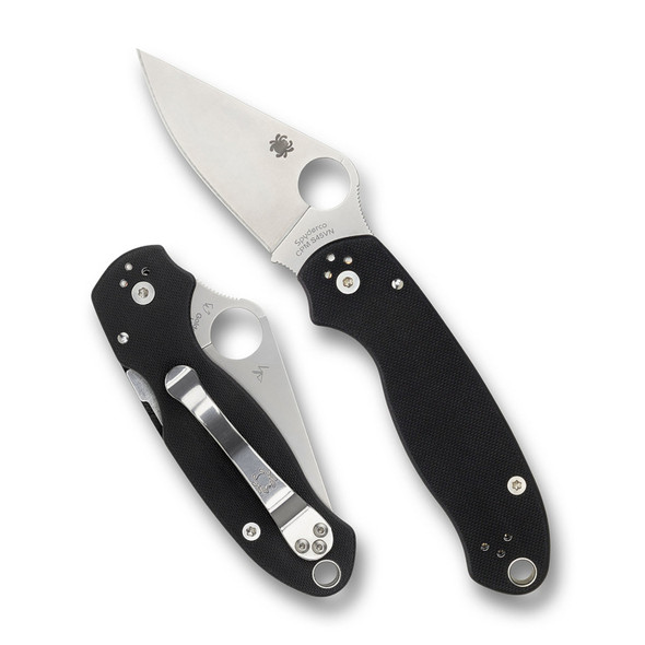 product variation SPYDERCO Para 3 G-10 Black Handle PlainEdge Folding Knife (C223GP) image