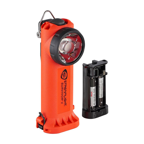 STREAMLIGHT Survivor X Alkaline Orange Safety-Rated Firefighter's Right-Angle Light (90950)