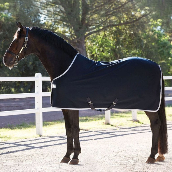 product variation HORSEWARE IRELAND Amigo Navy/Silver Jersey Cooler (ACRJ44-BI00) image