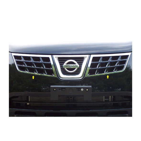 product variation QAA 2-Piece Stainless Steel Front Grille Accent Trim fits Nissan Rogue 2008-2013, Nissan Rogue Select 2014-2015 (SG28535) image