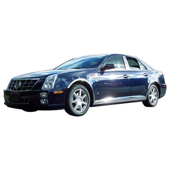 product variation QAA 4-Piece Molded Stainless Steel Wheel Well Fender Trim Molding fits Cadillac STS 2005-2011 (WZ45236) image