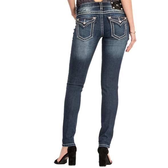 product variation MISS ME Loose Saddle Stitch Border Skinny Jeans (JS5014S58) image