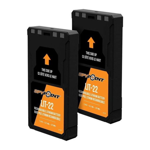 SPYPOINT Lit-22 7.4V Lithium Battery Twin Pack for FLEX Trail Cam (LIT-22-TWIN)