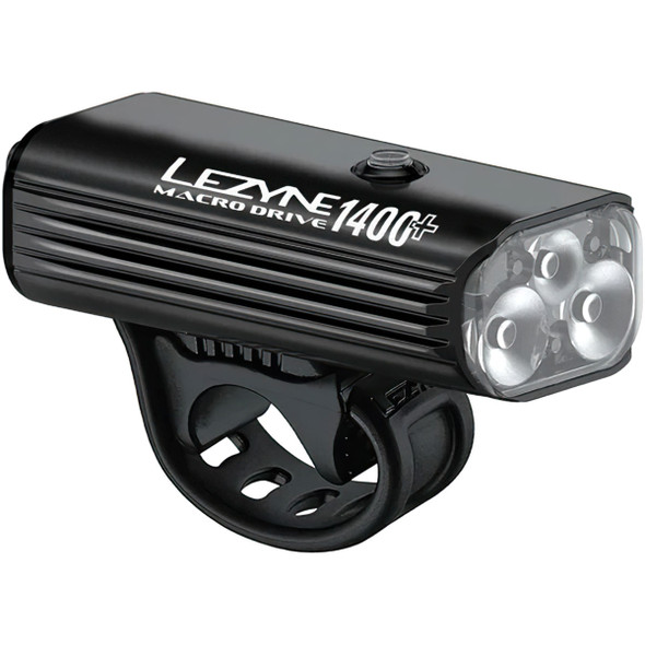 LEZYNE Macro Drive 1400+ Bike Light With Strip Drive Pro 400+ Pair Satin Black Bike Light (1-LED-4P-V1737)