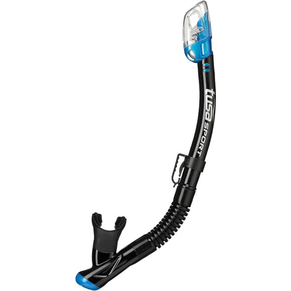 product variation TUSA Sport Adult Fishtail Blue Dry Snorkel (USP250QB-FB) image
