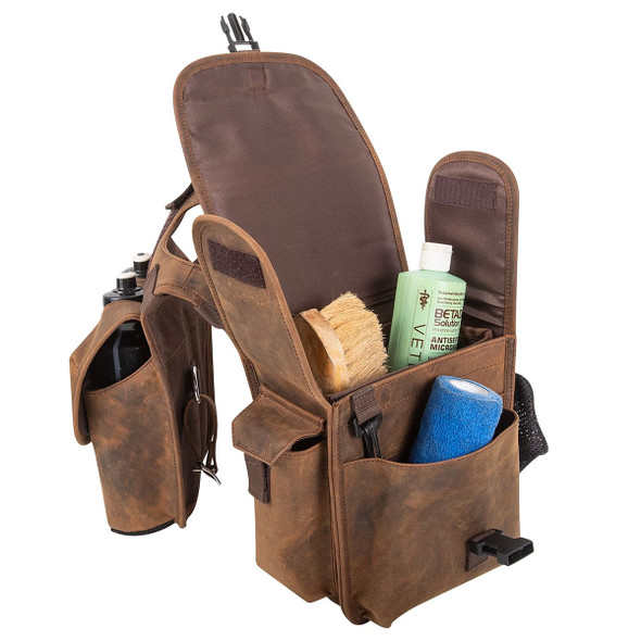 product variation CASHEL COMPANY Distressed Leather Medium Horn Saddle Bag (SB-DL-HB-M) image