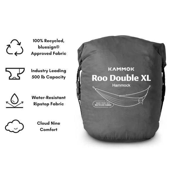 product variation KAMMOK Roo Double XL Granite Gray Hammock (RooDoubleXL40Dx_GRTGRY) image