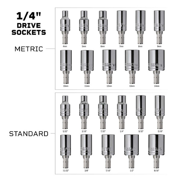 product variation FIX IT STICKS All-Purpose 22-Pieces 1/4in Drive Socket Tool Set (FISAPK-SS22P) image