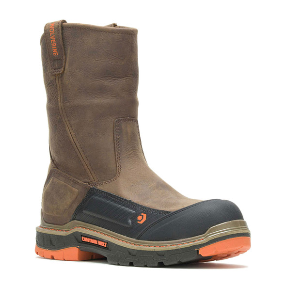 WOLVERINE Mens Overpass CarbonMax Wellington Dark Coffee Boots (W10708)