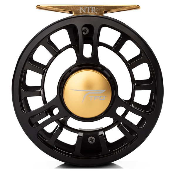 product variation TFO NTR Fly Fishing Reel Temple Fork Outfitters Large Arbor Reel 100 yards/20 lb/WF4F | Black Gold image