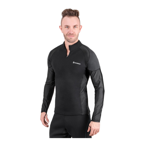 product variation NONZERO GRAVITY Mens Sauna Magma Long Sleeve Black Shirt (NZ-M71-BK) image