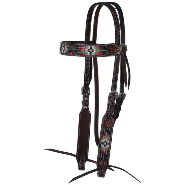 product variation CIRCLE Y 5/8in Southwestern Beaded Browband Headstall (X0216-600V) image
