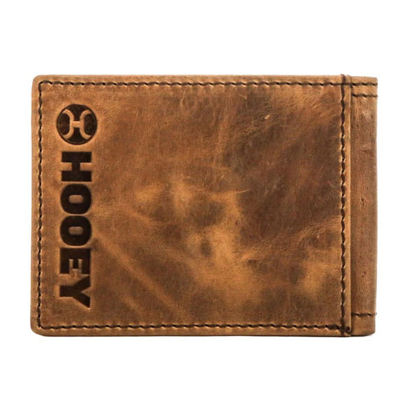 HOOEY Original Tan with Sunset Serape Print Front Pocket Bifold Wallet (HBF013-TNSP)