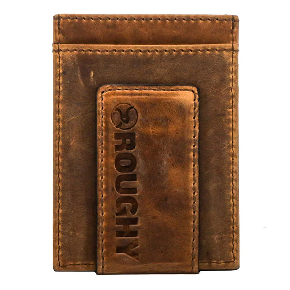 product variation HOOEY Roughy Crazy Horse Money Clip with Black Leather Pocket (RMC005-TNBK) image