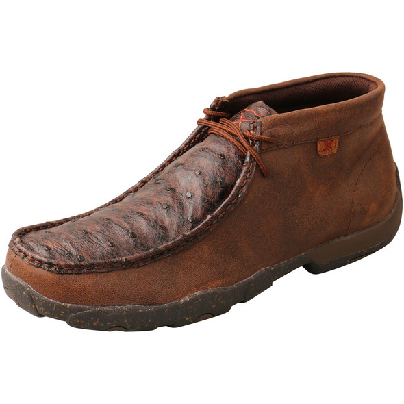 product variation TWISTED X Men's Chukka Brown & Brown Ostrich Driving Moc (MDM0087) image