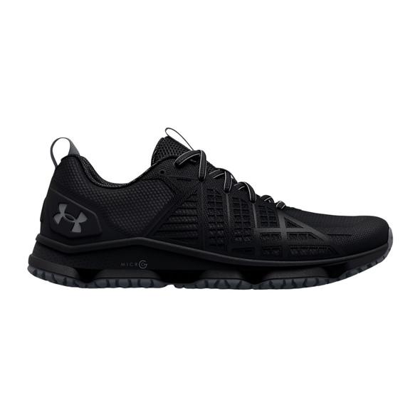 product variation UNDER ARMOUR Men's UA Micro G Strikefast Black/Black/Pitch Gray Size 10 Tactical Shoes (3024953-001-10) image