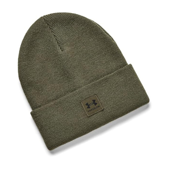 product variation UNDER ARMOUR Men's Freedom Marine OD Green/Black Halftime Beanie (1375230-390-OSFM) image