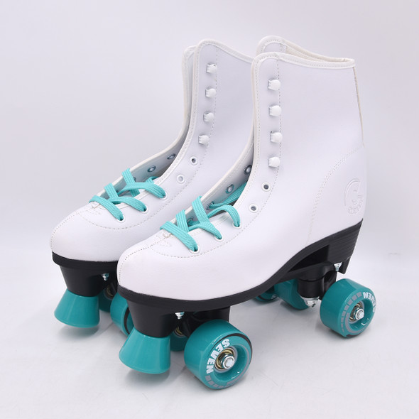 product variation Open Box (Great condition, limited use): C SEVEN Quad Roller Skates, Retro Design, Color: Teal, Women's 8 / Men's 7 (C7-RSB07-TL_3) image