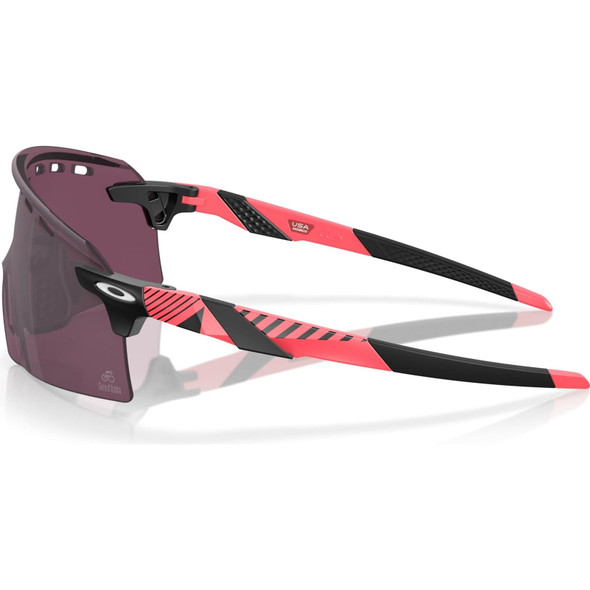 product variation OAKLEY Encoder Strike Vented Giro Pink Stripes Frame/Prizm Road Black Lenses Sunglasses (OO9235-1639) image
