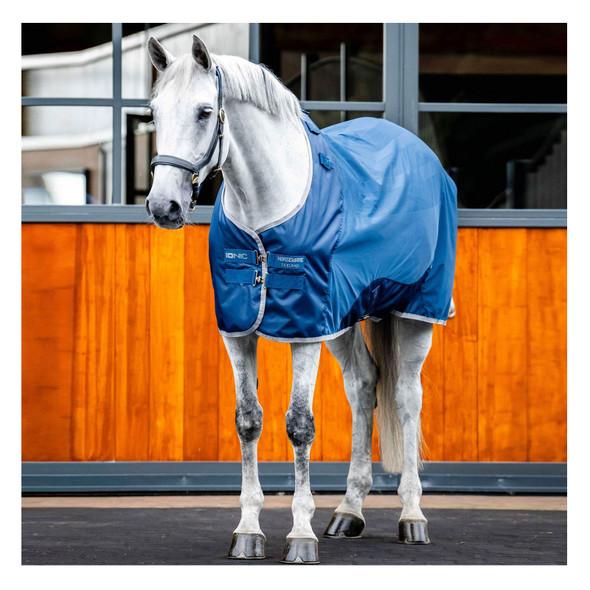 product variation HORSEWARE IRELAND Ionic Therapy Imperial Blue/Silver/Navy Mesh Cooler (TIHCC0-CIB0) image
