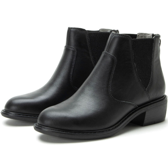 product variation Alegria Meadow womens wide leather Chelsea bootie in Black image